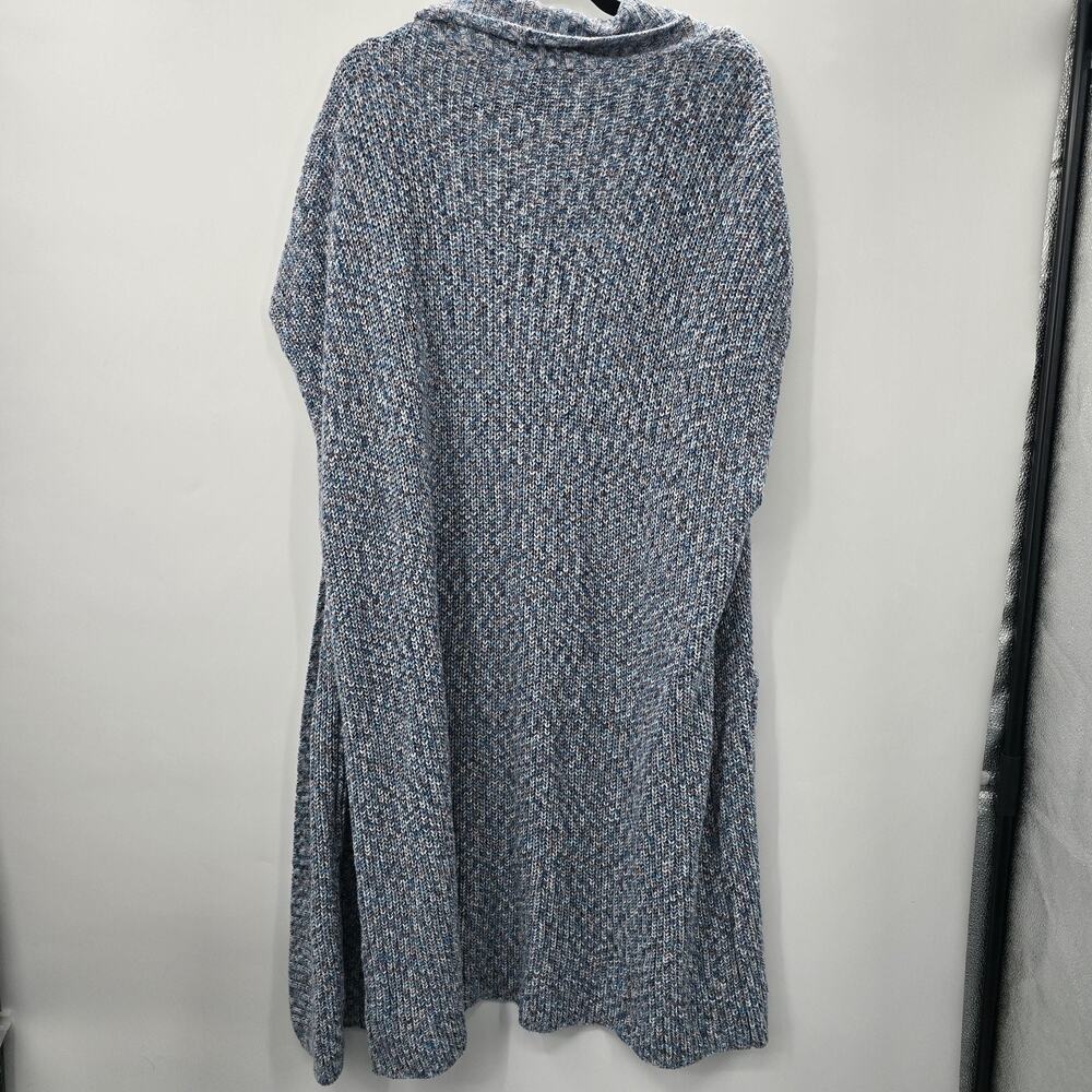 Cabi Cardigan Sweater Womens XL Blue Marled Knit Duster Open Front Cozy Warm - Picture 2 of 8
